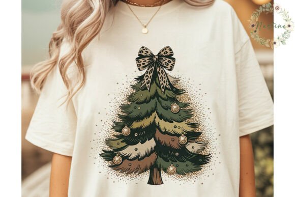 Camo Leopard Christmas Tree PNG Clipart
