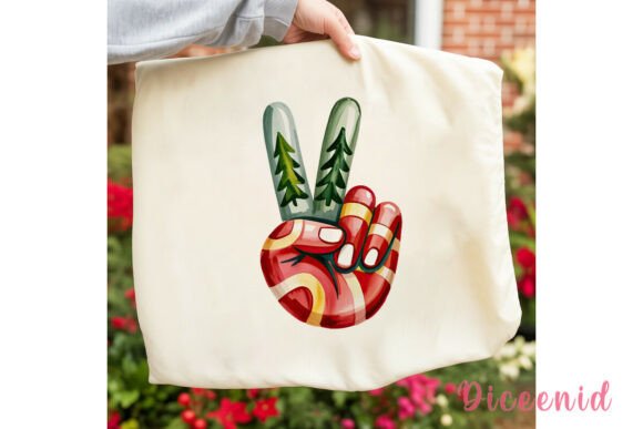 Christmas Peace Sign Watercolor PNG Review