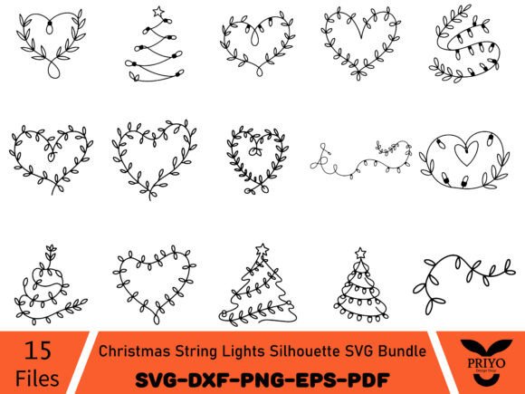 Christmas String Lights Silhouette SVG: A Designer’s Review for Illustrations