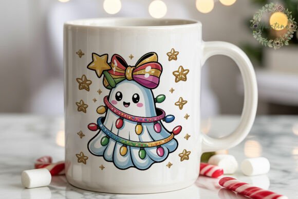 Cute Ghost Christmas Tree PNG Clipart in Illustrations