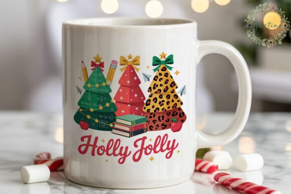 Holly Jolly School Christmas Trees PNG Illustrations Review