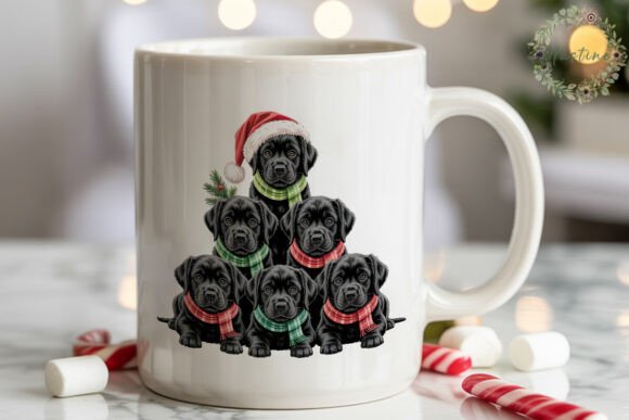 Labrador Christmas Tree PNG Clipart Illustrations