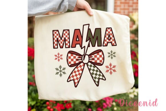 MAMA Christmas Checkered PNG Clipart: A Designer’s Review for Holiday Illustrations
