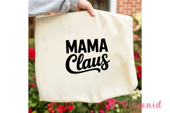 Mama Claus Christmas Text PNG Clipart for Branding and Illustrations