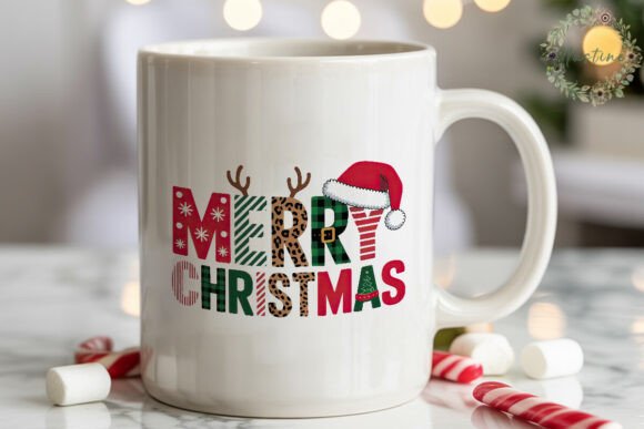 Merry Christmas Patchwork PNG Clipart for Illustrations