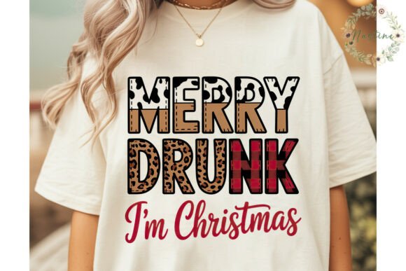 Merry Drunk Christmas Sublimation Design for Illustrations