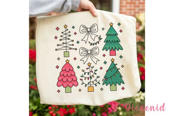 Pastel Christmas Trees Bows PNG Clipart: A Designer’s Review for Illustrations