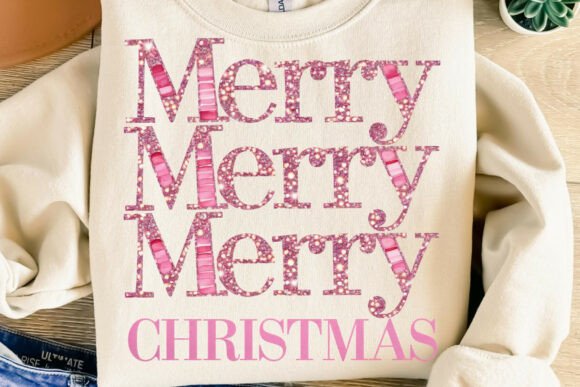 Pink Glitter Merry Christmas Png: A Review for Illustrations and Blog Graphics