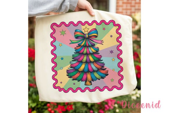 Psychedelic Christmas Tree PNG Clipart for Modern Illustrations