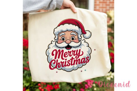 Retro Santa Merry Christmas PNG Clipart in Illustrations