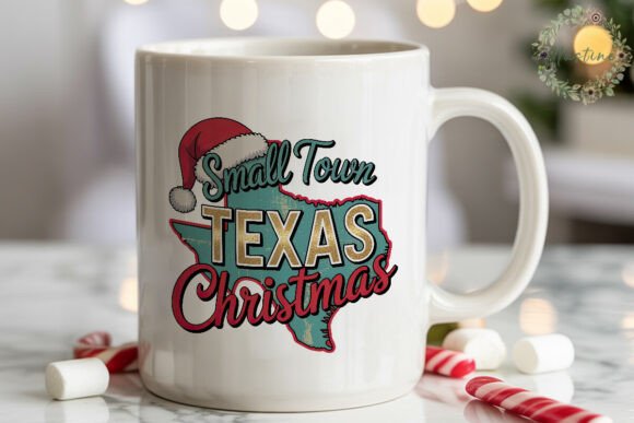 Small Town Texas Christmas PNG Clipart for Blog Graphics and Illustrations
