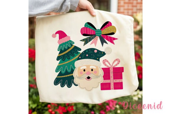 Whimsical Christmas Santa PNG Clipart for Illustrations